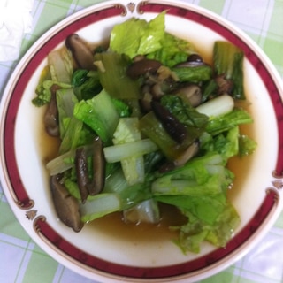 炒めるだけ♬しいたけ＆山東菜＆チンゲン菜の炒め物